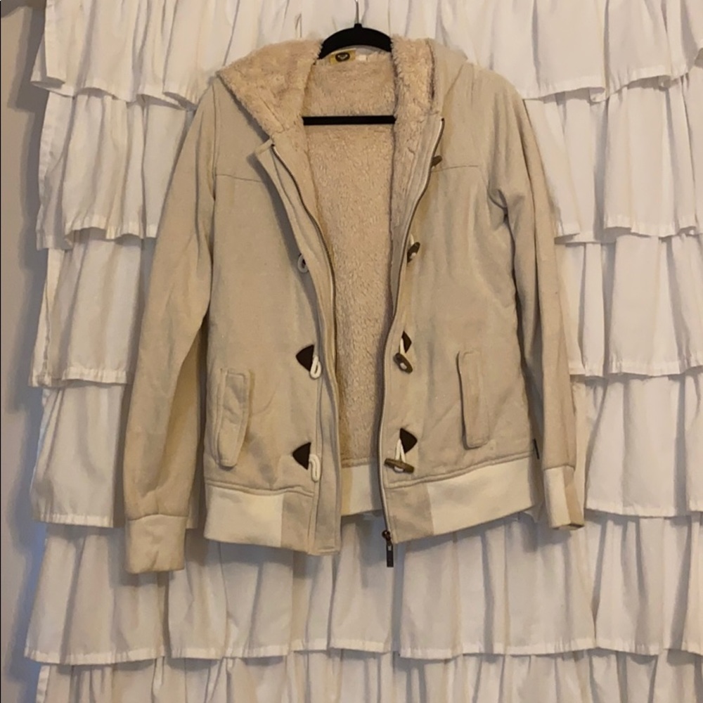 Roxy Faux Fur Golden Beige Coat / Jacket